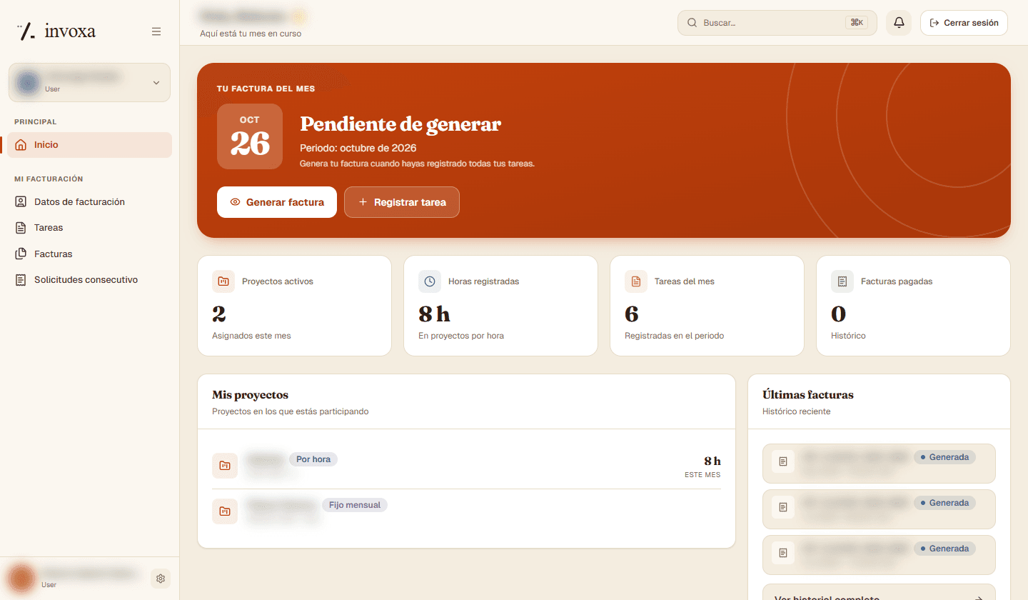 Inicio del colaborador