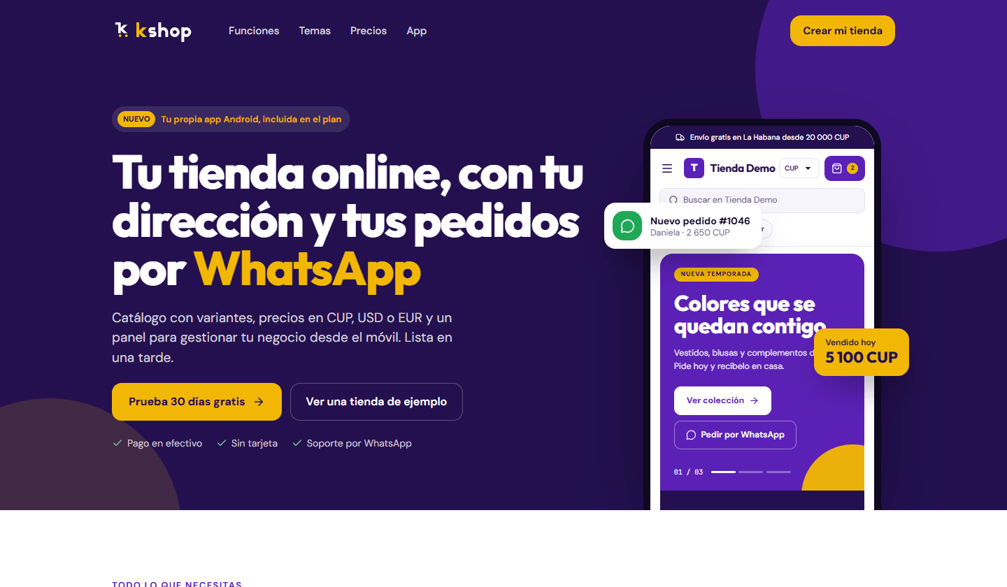 Kshop screen